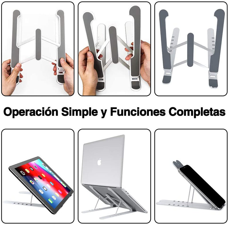 Soporte portátil plegable para ordenador portátil y tablet