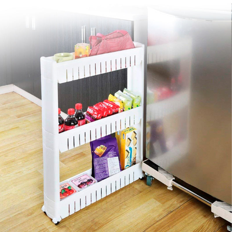 organizador con ruedas para cocina y baño en 3 alturas