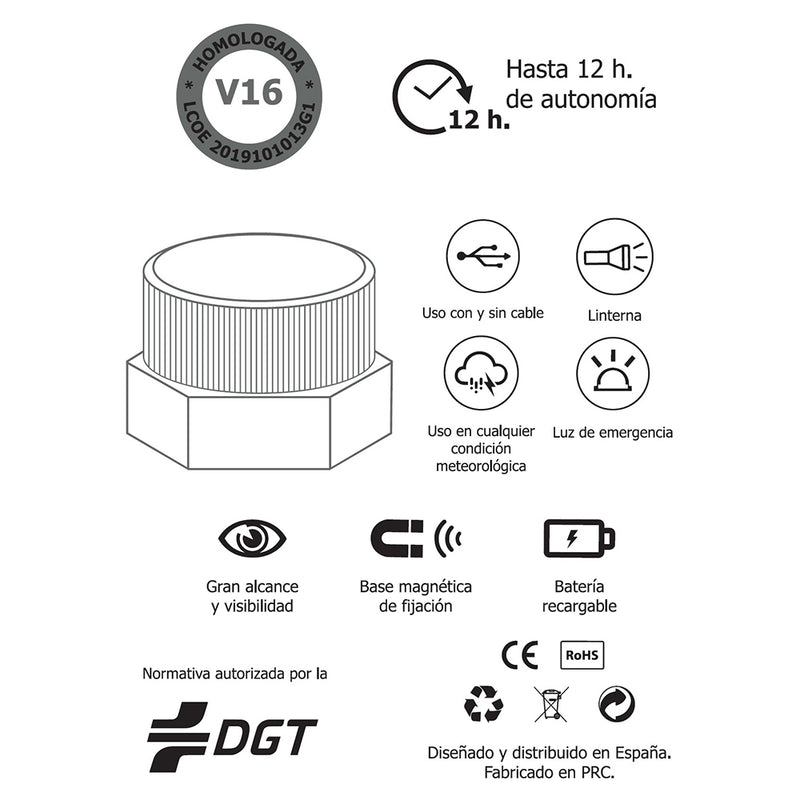 Luz de emergencia para coche- Homologada DGT